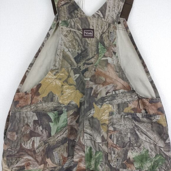 Walls Camouflage Bib Overalls Mens 40x32 Realtree Advantage Camo Hunting VTG - Picture 14 of 16
